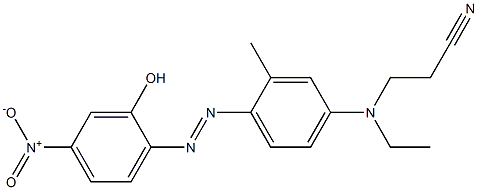 2-[4-[(2-Cyanoethyl)(ethyl)amino]-2-methylphenylazo]-5-nitrophenol Struktur