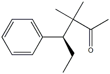 [S,(-)]-3,3-Dimethyl-4-phenyl-2-hexanone Struktur