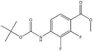 4-(tert-Butoxycarbonylamino)-2,3-difluorobenzoic acid methyl ester Struktur