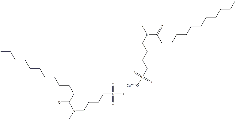 Bis[4-(N-dodecanoyl-N-methylamino)-1-butanesulfonic acid]calcium salt Struktur