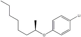 (-)-[p-[[(R)-1-Methylheptyl]oxy]phenyl] lithium Struktur