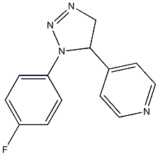 1-(4-Fluorophenyl)-5-(4-pyridyl)-4,5-dihydro-1H-1,2,3-triazole Struktur