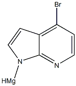 Bromo(1H-pyrrolo[2,3-b]pyridine-1-yl) magnesium Struktur