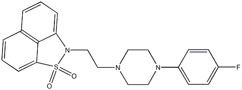 2-[2-[4-(4-Fluorophenyl)-1-piperazinyl]ethyl]-2H-naphth[1,8-cd]isothiazole 1,1-dioxide Struktur