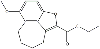 7-Methoxy-3,4,5,6-tetrahydrocyclohepta[cd]benzofuran-2-carboxylic acid ethyl ester Struktur