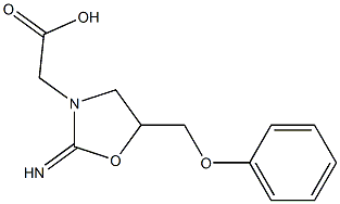 [5-(Phenoxymethyl)-2-iminooxazolidin-3-yl]acetic acid Struktur