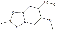 4-Methoxy-8-methyl-7,9-dioxo-1,6,8-triazabicyclo[4.3.0]nonan-3-ylchloromercury(II) Struktur