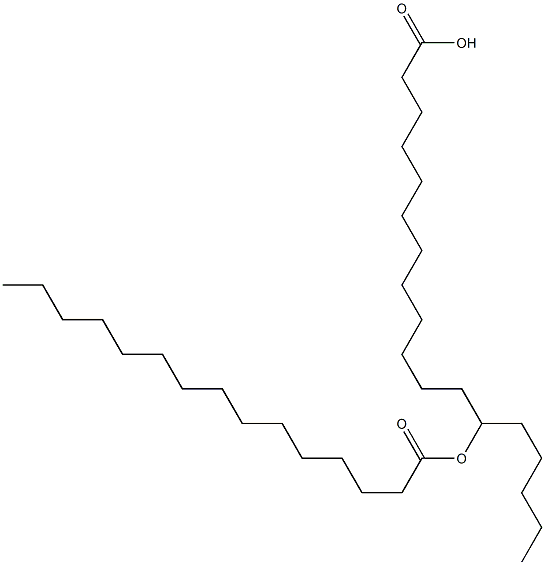 13-Pentadecanoyloxyoctadecanoic acid Struktur