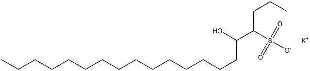 5-Hydroxyicosane-4-sulfonic acid potassium salt Struktur