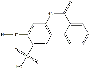 5-Benzoylamino-2-sulfobenzenediazonium Struktur