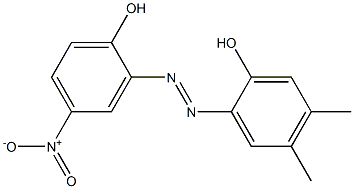 2-(2-Hydroxy-4,5-dimethylphenylazo)-4-nitrophenol Struktur