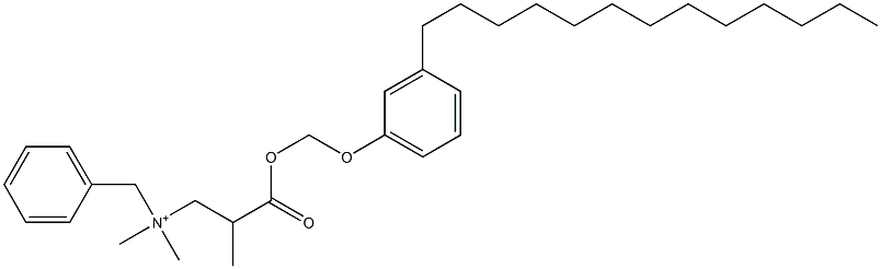 N,N-Dimethyl-N-benzyl-N-[2-[[(3-tridecylphenyloxy)methyl]oxycarbonyl]propyl]aminium Struktur