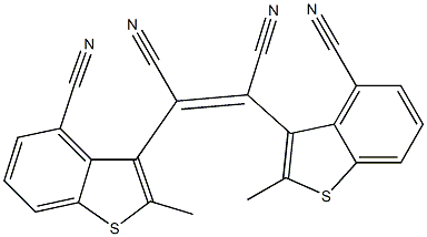 (Z)-2,3-Bis(4-cyano-2-methylbenzo[b]thiophen-3-yl)maleonitrile Struktur