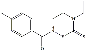 N-[(Diethylamino)(thiocarbonyl)thio]-4-methylbenzamide Struktur