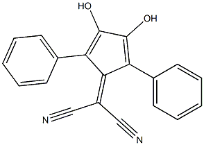 (3,4-Dihydroxy-2,5-diphenyl-2,4-cyclopentadien-1-ylidene)malononitrile Struktur