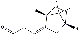 3-[(1R,4R)-Bornan-6-ylidene]propanal Struktur