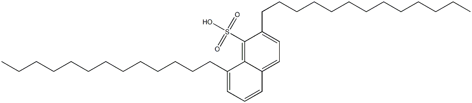 2,8-Ditridecyl-1-naphthalenesulfonic acid Struktur