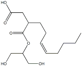 2-(3-Octenyl)succinic acid hydrogen 1-[2-hydroxy-1-(hydroxymethyl)ethyl] ester Struktur