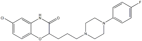 2-[3-[4-(4-Fluorophenyl)piperazin-1-yl]propyl]-6-chloro-2H-1,4-benzoxazin-3(4H)-one Struktur