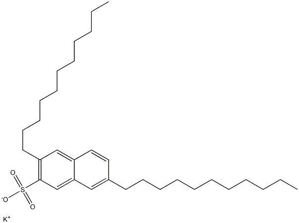 3,7-Diundecyl-2-naphthalenesulfonic acid potassium salt Struktur