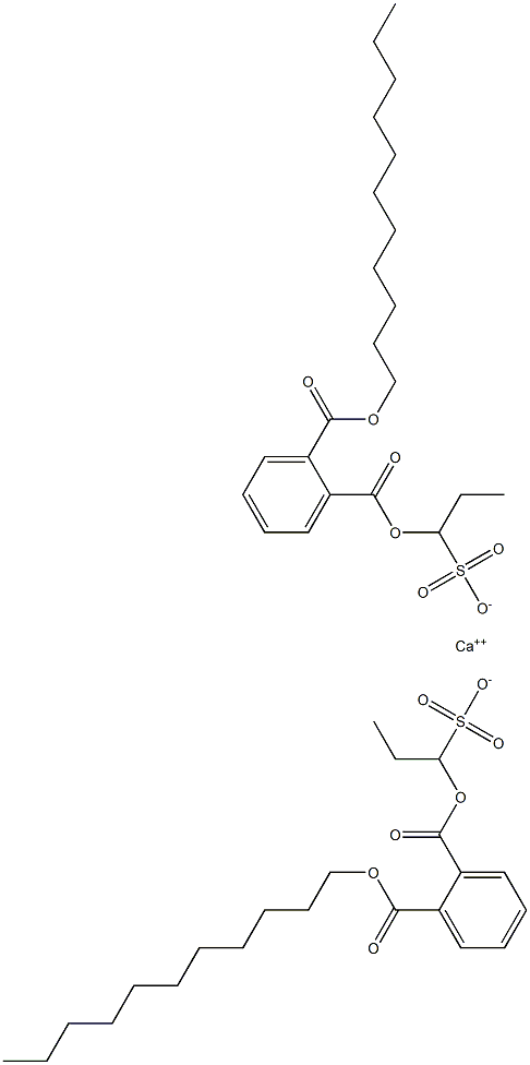 Bis[1-[(2-undecyloxycarbonylphenyl)carbonyloxy]propane-1-sulfonic acid]calcium salt Struktur