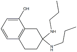 8-Hydroxy-2,2-bis(propylamino)tetralin Struktur