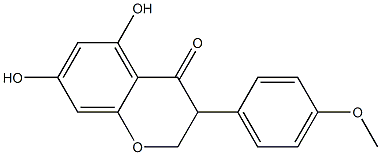 3-(4-Methoxyphenyl)-5,7-dihydroxy-2H-1-benzopyran-4(3H)-one Struktur