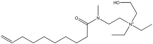 2-[N-Methyl-N-(9-decenoyl)amino]-N,N-diethyl-N-(2-hydroxyethyl)ethanaminium Struktur