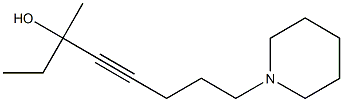 3-Methyl-8-(1-piperidinyl)-4-octyn-3-ol Struktur