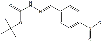 4-Nitrobenzaldehyde tert-butyloxycarbonyl hydrazone Struktur