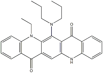 6-(Dipropylamino)-5-ethyl-5,12-dihydroquino[2,3-b]acridine-7,14-dione Struktur