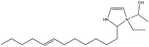 2-(7-Dodecenyl)-1-ethyl-1-(1-hydroxyethyl)-4-imidazoline-1-ium Struktur