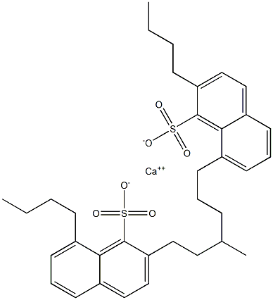 Bis(2,8-dibutyl-1-naphthalenesulfonic acid)calcium salt Struktur