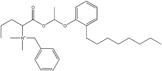 N,N-Dimethyl-N-benzyl-N-[1-[[1-(2-octylphenyloxy)ethyl]oxycarbonyl]butyl]aminium Struktur