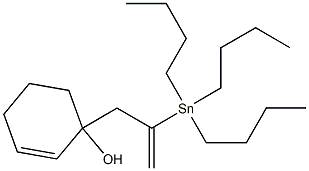 1-[2-(Tributylstannyl)-2-propenyl]-2-cyclohexen-1-ol Struktur