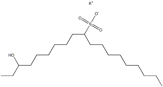 3-Hydroxynonadecane-10-sulfonic acid potassium salt Struktur