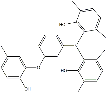 N,N-Bis(6-hydroxy-2,5-dimethylphenyl)-3-(2-hydroxy-5-methylphenoxy)benzenamine Struktur