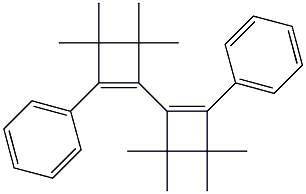 2,2'-Diphenyl-3,3,3',3',4,4,4',4'-octamethyl-1,1'-bi[1-cyclobutene] Struktur