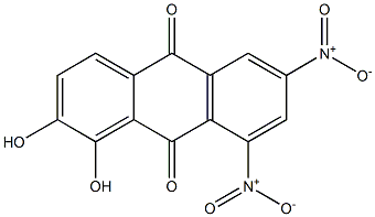 1,2-Dihydroxy-6,8-dinitroanthraquinone Struktur