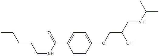 1-[4-[Pentylcarbamoyl]phenoxy]-3-[isopropylamino]-2-propanol Struktur