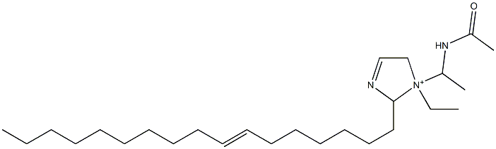 1-[1-(Acetylamino)ethyl]-1-ethyl-2-(7-heptadecenyl)-3-imidazoline-1-ium Struktur