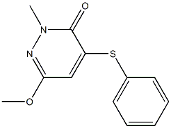 6-Methoxy-2-methyl-4-(phenylthio)pyridazin-3(2H)-one Struktur