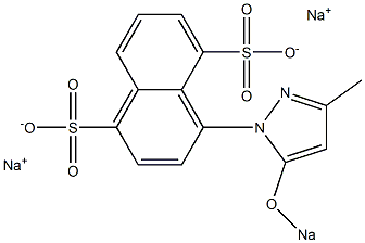 4-(3-Methyl-5-sodiooxy-1H-pyrazol-1-yl)naphthalene-1,5-disulfonic acid disodium salt Struktur