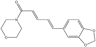 4-[5-(3,4-Methylenebisoxyphenyl)-1-oxo-2,4-pentadienyl]morpholine Struktur