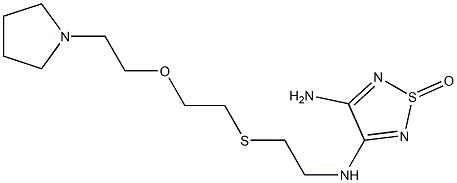 3-[[8-(Pyrrolidin-1-yl)-6-oxa-3-thiaoctan-1-yl]amino]-4-amino-1,2,5-thiadiazole 1-oxide Struktur