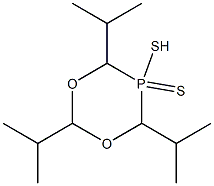 5-Mercapto-2,4,6-tris(1-methylethyl)-1,3,5-dioxaphosphorinane 5-sulfide Struktur