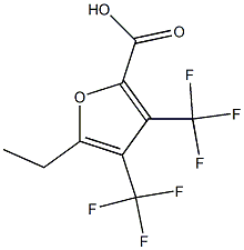 3,4-Bis(trifluoromethyl)-5-ethylfuran-2-carboxylic acid Struktur