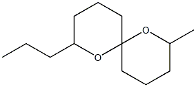 2-Methyl-8-propyl-1,7-dioxaspiro[5.5]undecane Struktur