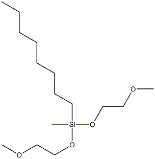 Methyl(octyl)bis(2-methoxyethyloxy)silane Struktur