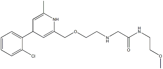 2-[[2-([[(2-Methoxyethyl)carbamoyl]methyl]amino)ethoxy]methyl]-4-(2-chlorophenyl)-6-methyl-1,4-dihydropyridine Struktur